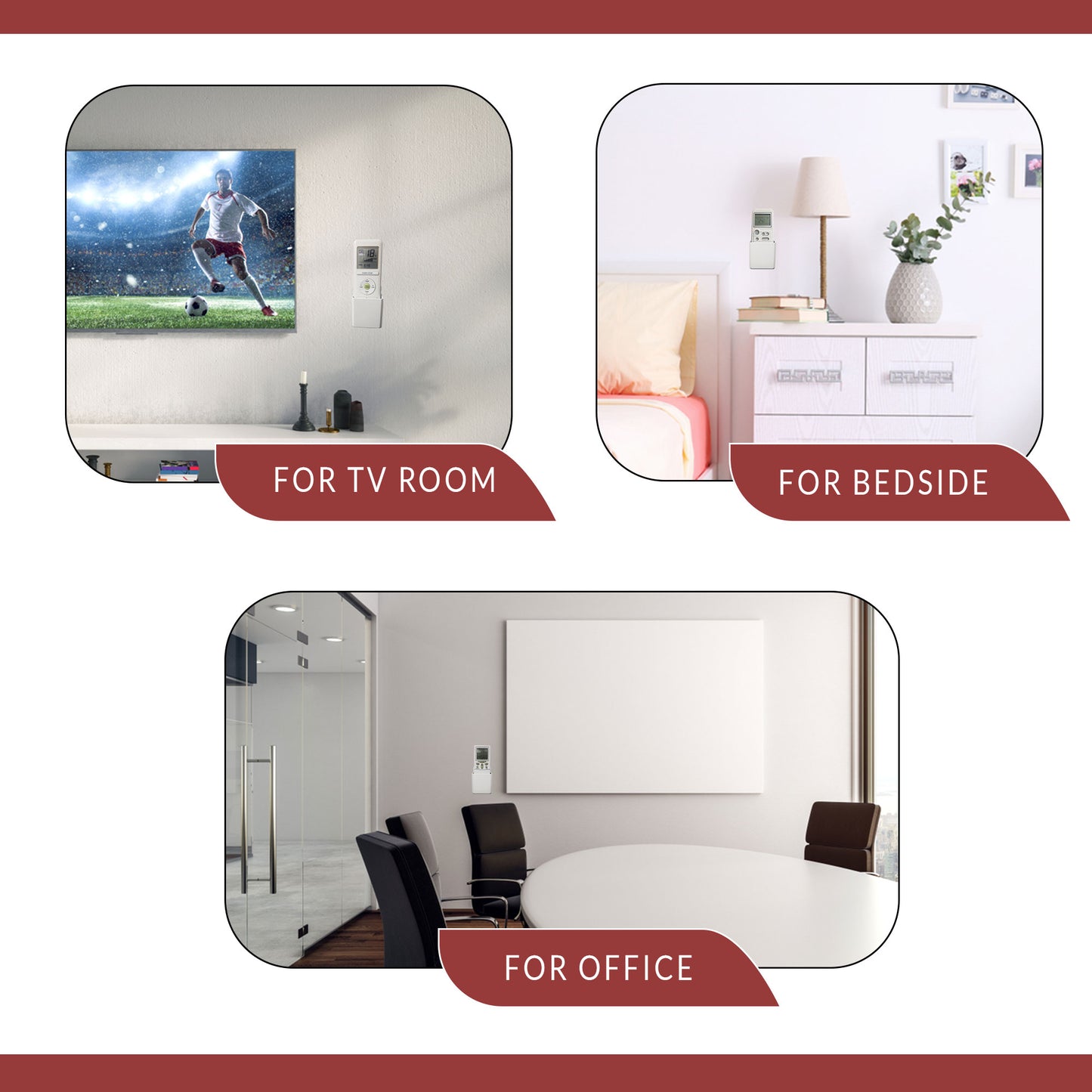 Rainbow Dots Air conditioner AC Remote Holder Stand organizer Wall Mounted pack of 1