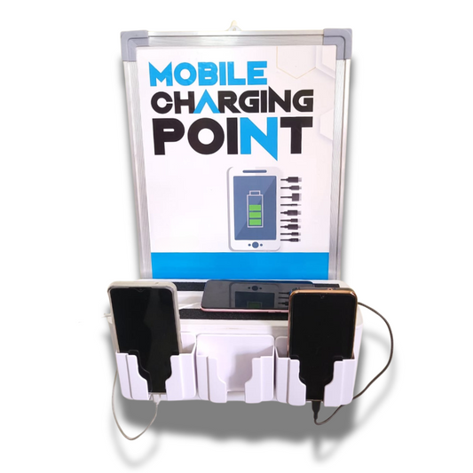 Portable Wall Mount Cell Phone Charging Station for Libraries, Hospitals, Office , Restaurants , Gyms, Shops - Fast Charging Multiple Devices – Mobile Docking Station with USB Ports, Mobile Charging Kiosk